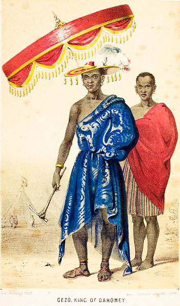 Ein König von Dahomey mit dem königlichen Schirm (c) Forbes Frederick E.